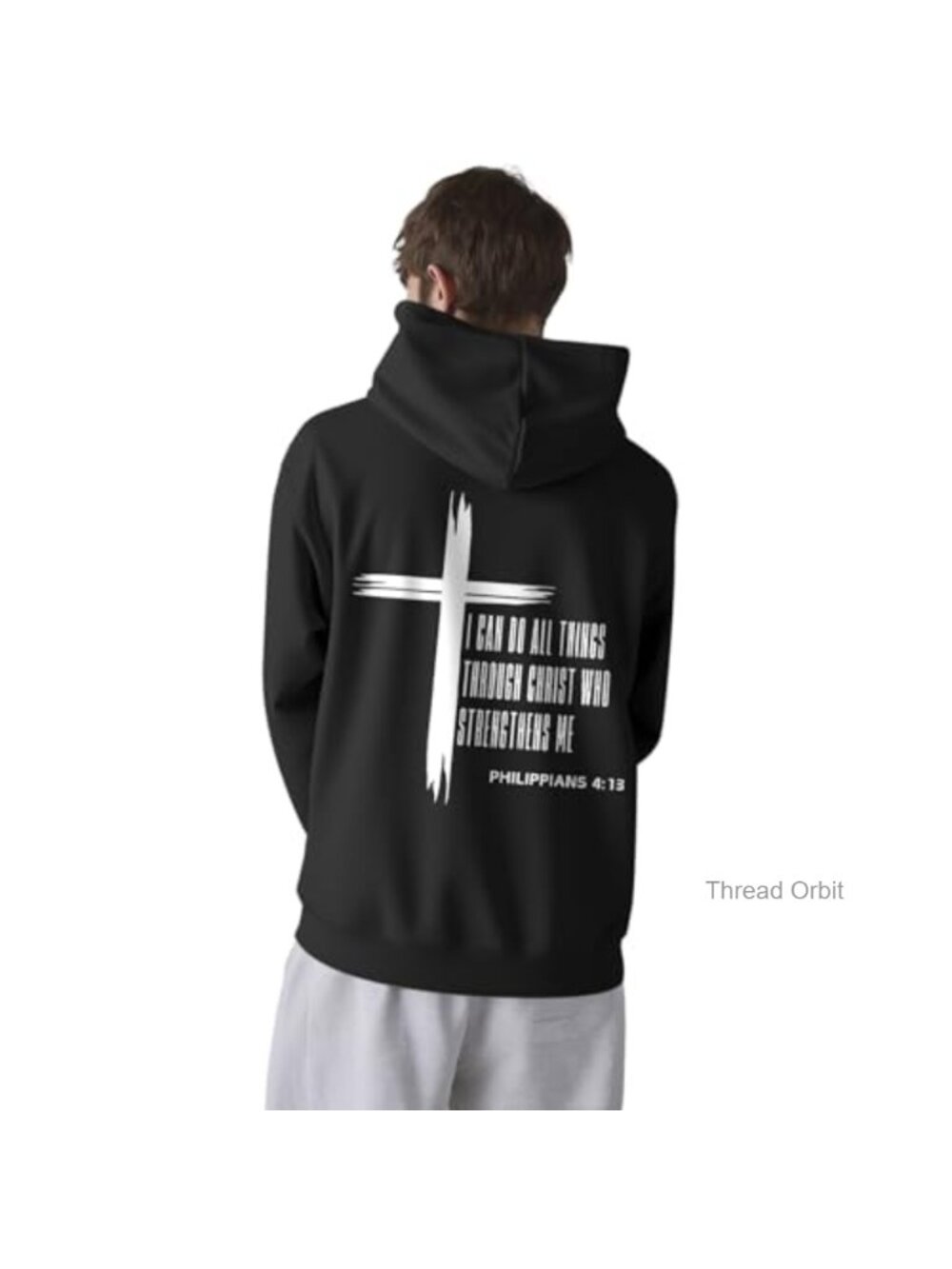 Christian Graphic Hoodie Teen Jesus Faith God Bible Verse Pullover - Picture 3 of 5